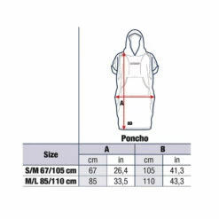 Cressi Poncho / Wickelgewand- Blau -Coast Water Sports Verkaufs-Shop 2020 Cressi Poncho Changing Robe Size Chart 1