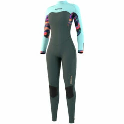 Mystic Womens Dazzled 5 / 3Mm Neoprenanzug Mit Reißverschluss Hinten- Dark Leaf