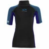 Sola Junior Kurzarm Rashvest- Blau / Schwarz -Coast Water Sports Verkaufs-Shop 2021 Sola Junior Short Sleeve Rashguard KIDS front navy blue
