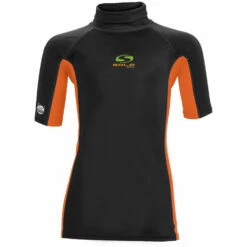 Sola Junior Kurzarm Rashvest- Schwarz / Orange
