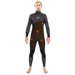 Dakine Mission 4/3Mm Chest-Zip Fullsuit Neoprenanzug- Schwarz -Coast Water Sports Verkaufs-Shop 2022 Dakine Mens Cyclone ChestZip FullSuit 43mm Wetsuit Black DK22M43CZ 5