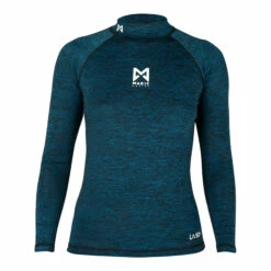 Magic Marine Damen Cube Langarm Rashvest - Dunkelblau Nahkampf -Coast Water Sports Verkaufs-Shop 2022 Magic Marine Womens Cube Long Sleeve Rash Guard Dark Blue Melee MM081011 448 01