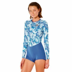 Rip Curl Womens G-Bomb 1Mm Ls Boyleg Spring Neoprenanzug- Teal -Coast Water Sports Verkaufs-Shop 2022 Rip Curl G Bomb Long Sleeve Boyleg Spring Suit WSPYCW 1