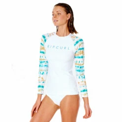 Rip Curl Womens Summer Breeze Ls Uv Rash Top- Weiß