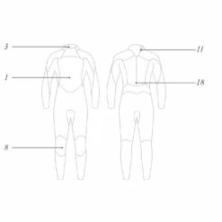 Mystic Kids Star 3 / 2Mm Flatlock-Neoprenanzug Mit Rücken Und Reißverschluss- Marineblau 7 Mystic Kids Star 3 / 2Mm Flatlock-Neoprenanzug Mit Rücken Und Reißverschluss- Marineblau -Coast Water Sports Verkaufs-Shop 35400.180061 410 Outline Diagram