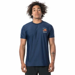 Rip Curl Wilder Kurzarm Loose Fit Uv T-Shirt- Navy