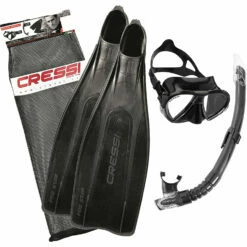 Cressi Pro Star Mask Schnorchel & Set - Schwarz