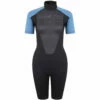 Typhoon Womens Swarm3 3 / 2Mm Shorty Neoprenanzug- Schwarz / Blau -Coast Water Sports Verkaufs-Shop Typhoon Womens Swarm3 Shorty Wetsuit 250987 BLACK BLUE STEEL 1