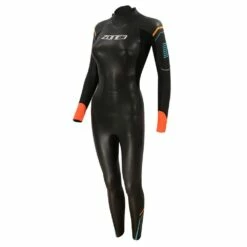 Zone3 Damen Aspect Brustschwimmen Neoprenanzug- Blau/orange